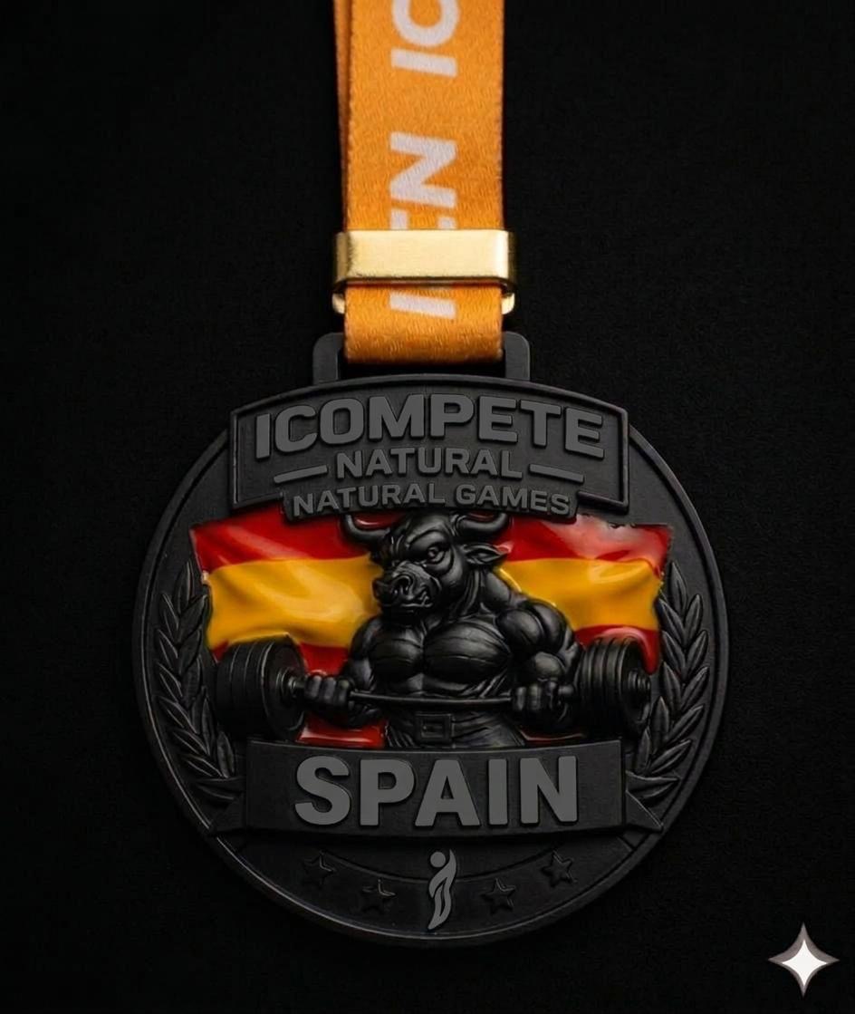 Spanish Bodybuilding Competition Medal Case: 400 Awards in Four Tiers